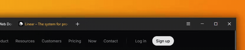Floating find bar in the top right corner