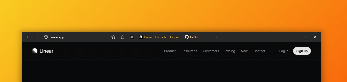 FoxOne preview: Firefox with a single combined toolbar and tab line